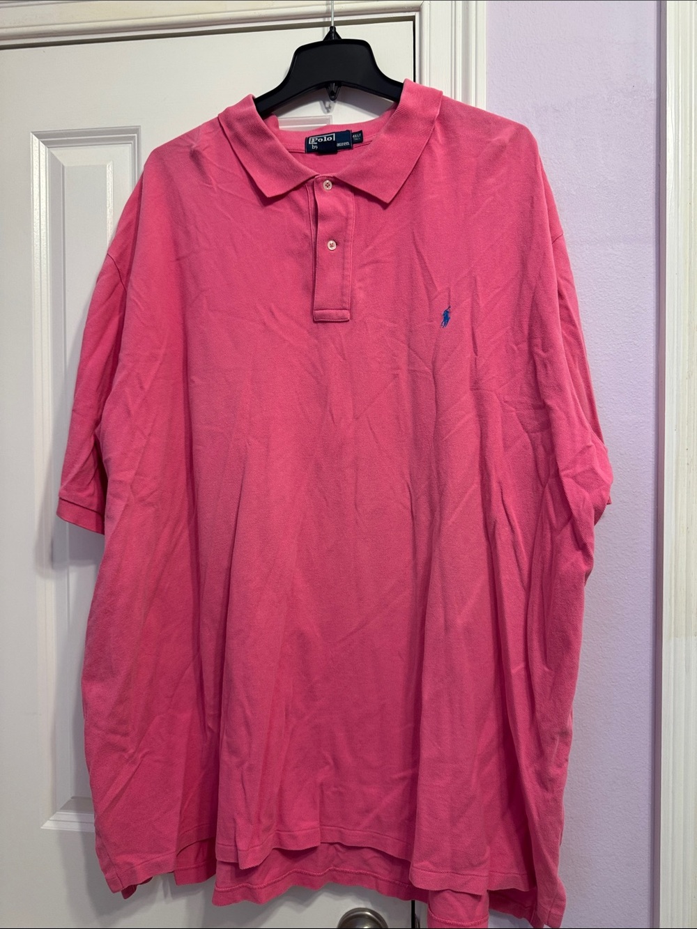 Polo by Ralph Lauren Bright Pink Short-Sleeve Polo with Blue Pony